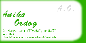 aniko ordog business card